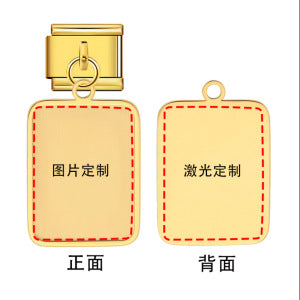 Wholesale Stainless Steel Laser Engraved Square Pendant Bracelet Fashion Accessory for Everyday or Gift