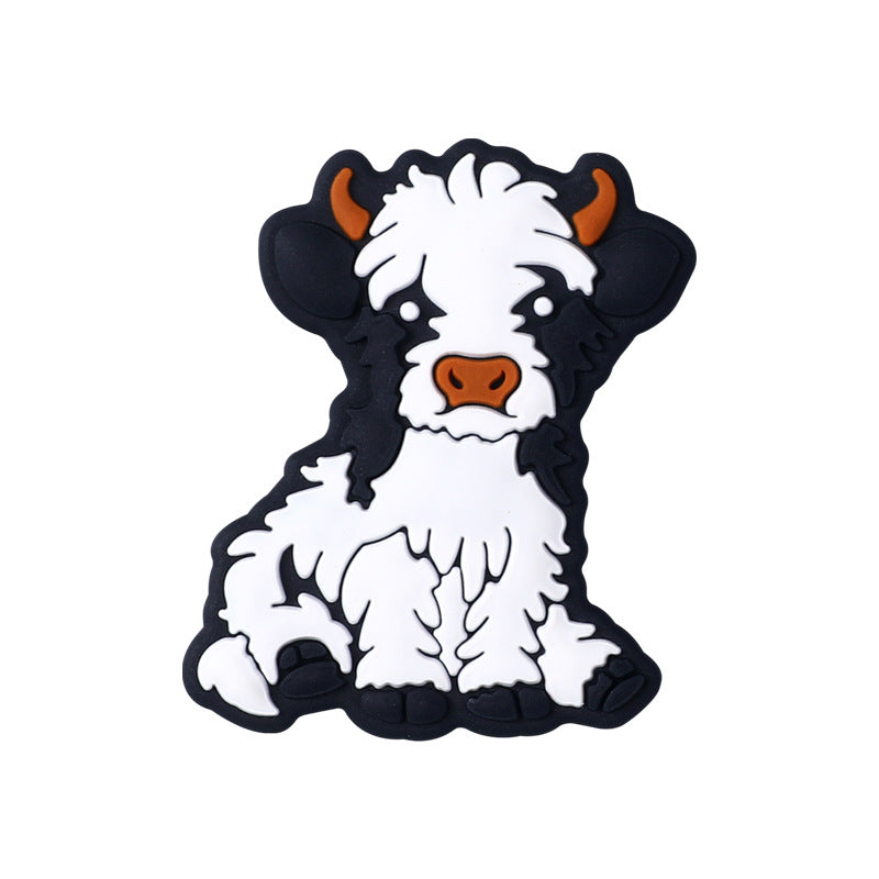 Wholesale 20pcs Animal Highland Cattle Focal Beads DIY Bead Accessories