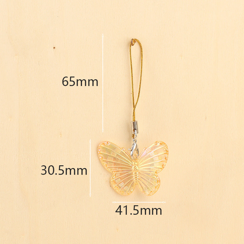 Wholesale Electroplated Butterfly Pendant Keychain