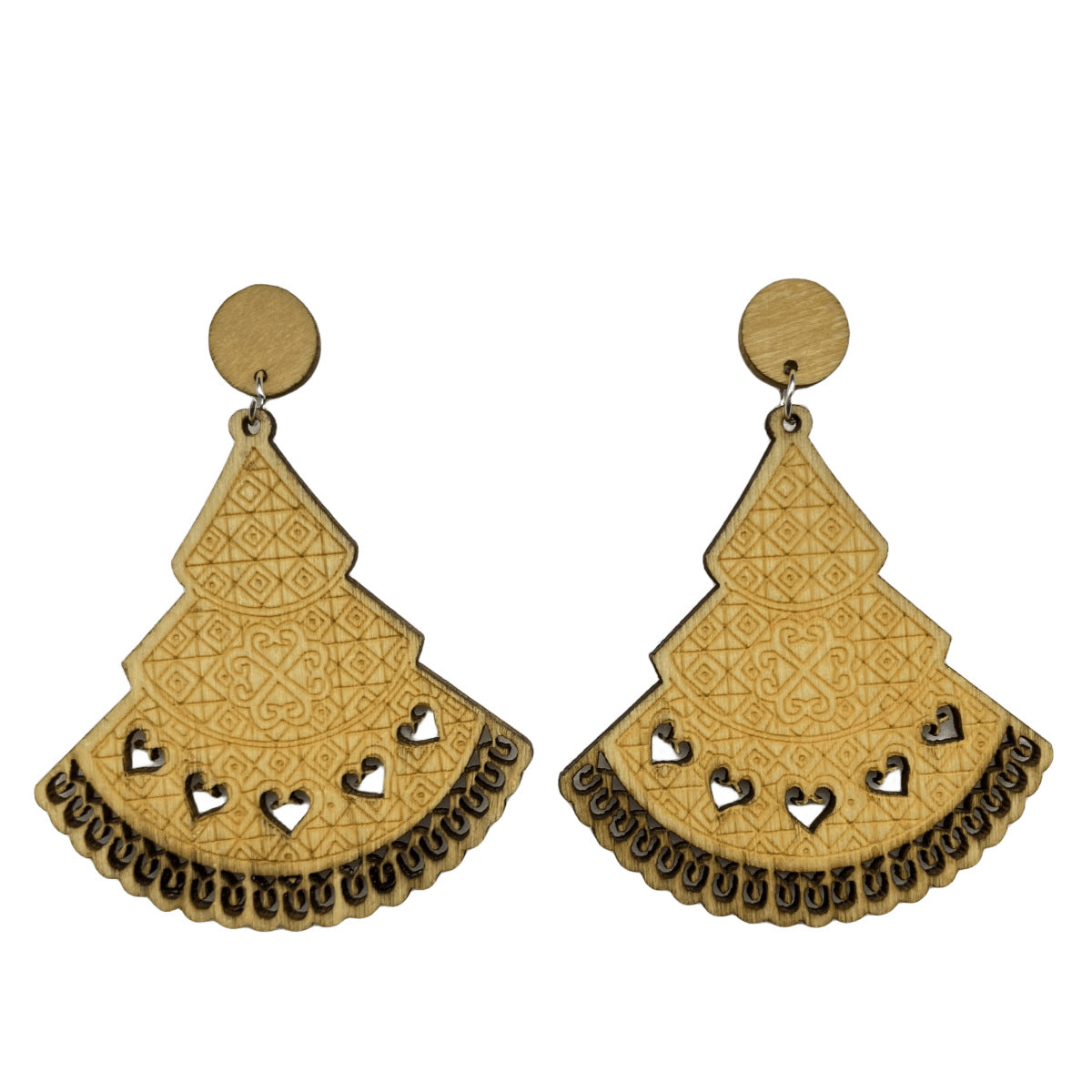 Wholesale Wood Hollow Vintage Earrings ACC-ES-FX068