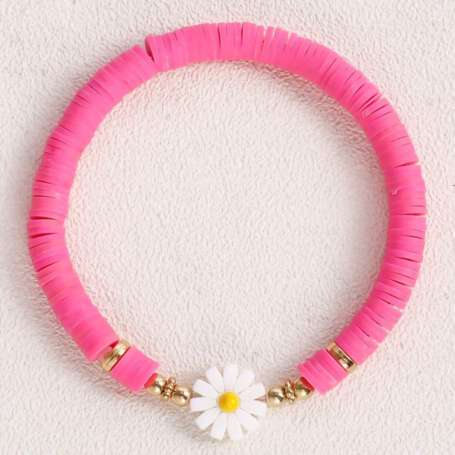 Wholesale Beach Daisy Fairy Bracelet Woven Soft Clay Bracelet ACC-BT-Chens003