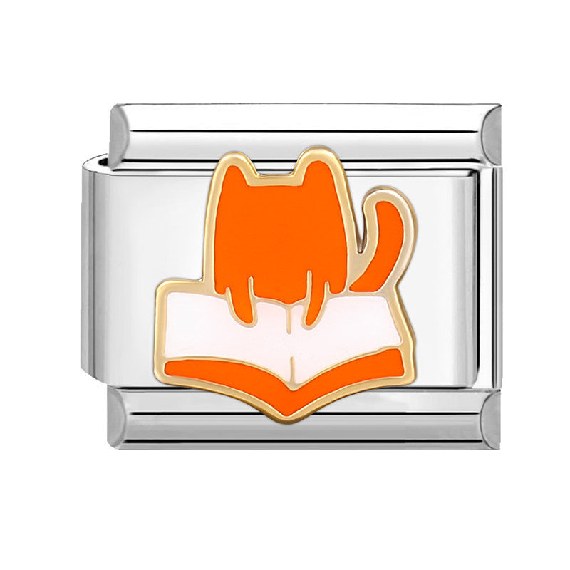 Wholesale Italian Charm Bracelet 9mm DIY Splicing Cute Cartoon Stainless Steel Composable Bracelet