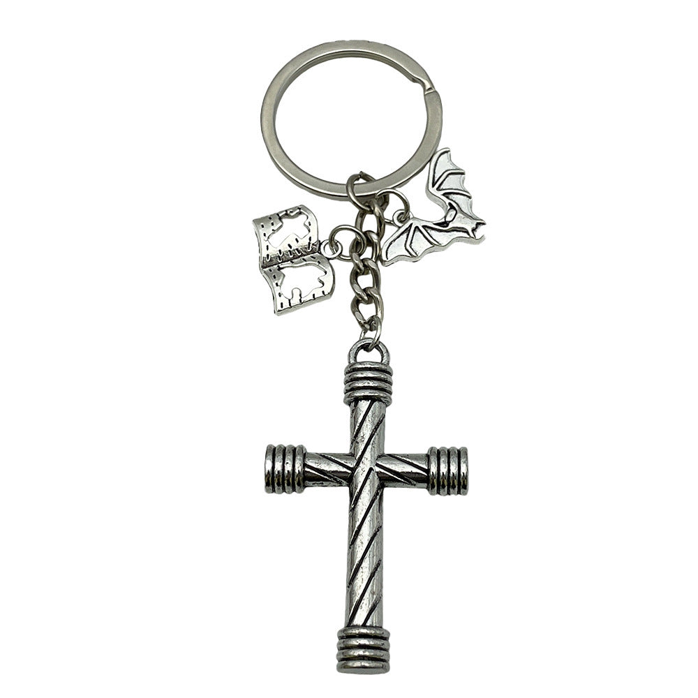 Wholesale Cross keychain metal keychain