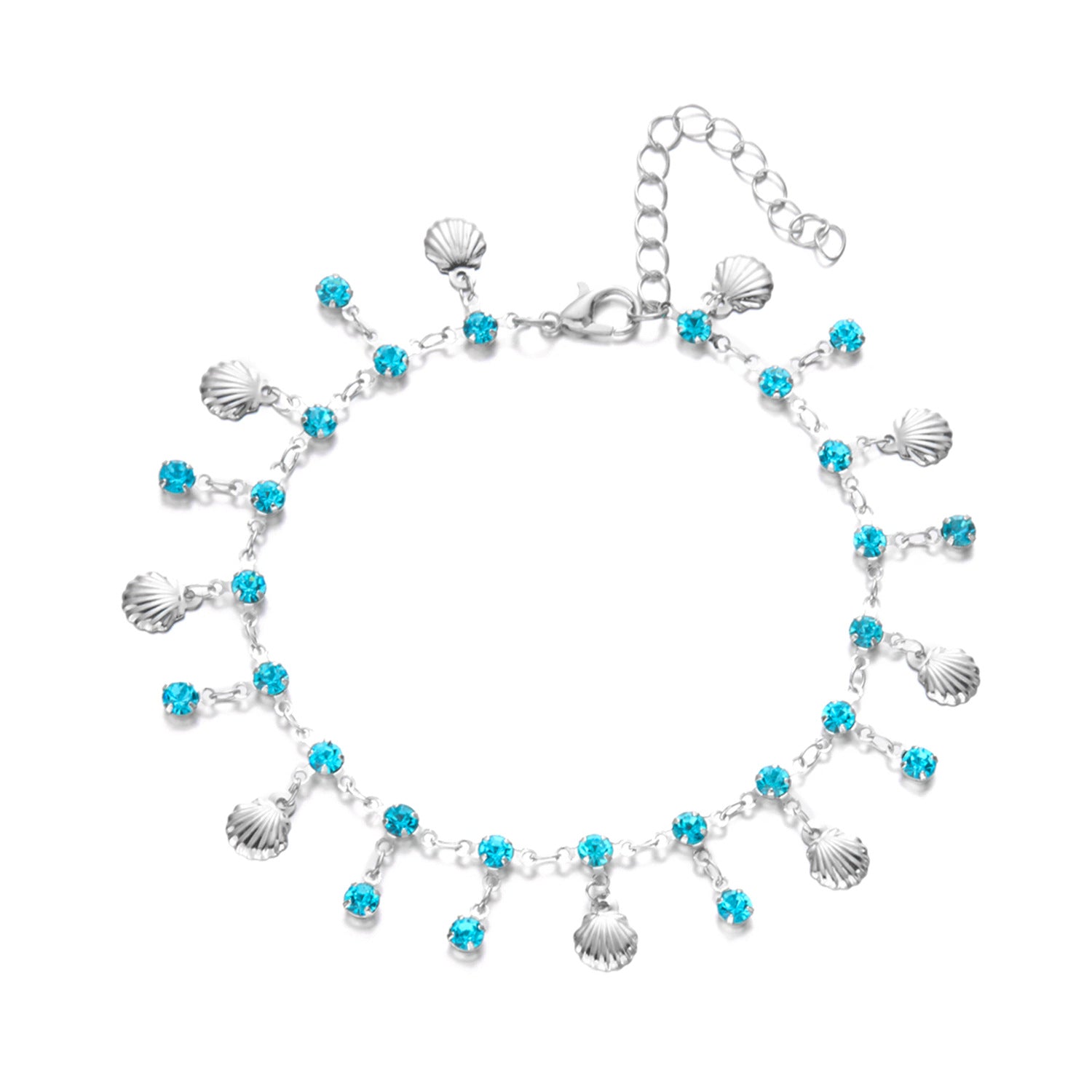 Wholesale  Blue Double-layer Butterfly Stacked Necklace