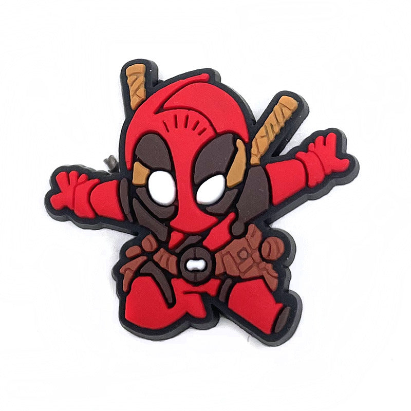 Wholesale 10pcs Soft rubber superhero cartoon Charms