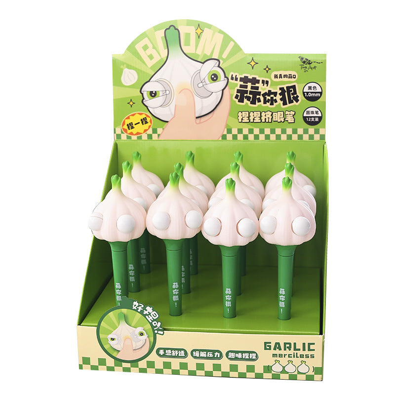 Wholesale  decompression pen creative garlic modeling pinch decompression pen ballpoint pen