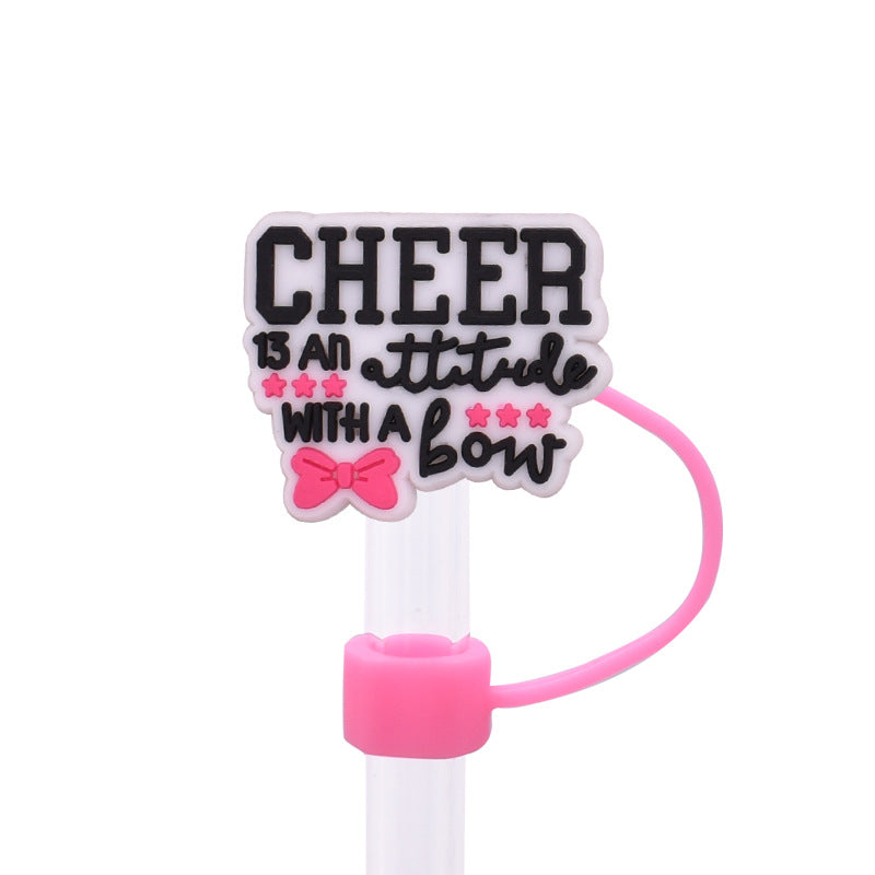 Wholesale Random 100pcs Pink Series 8/10mm PVC Soft Straw Tube Cap