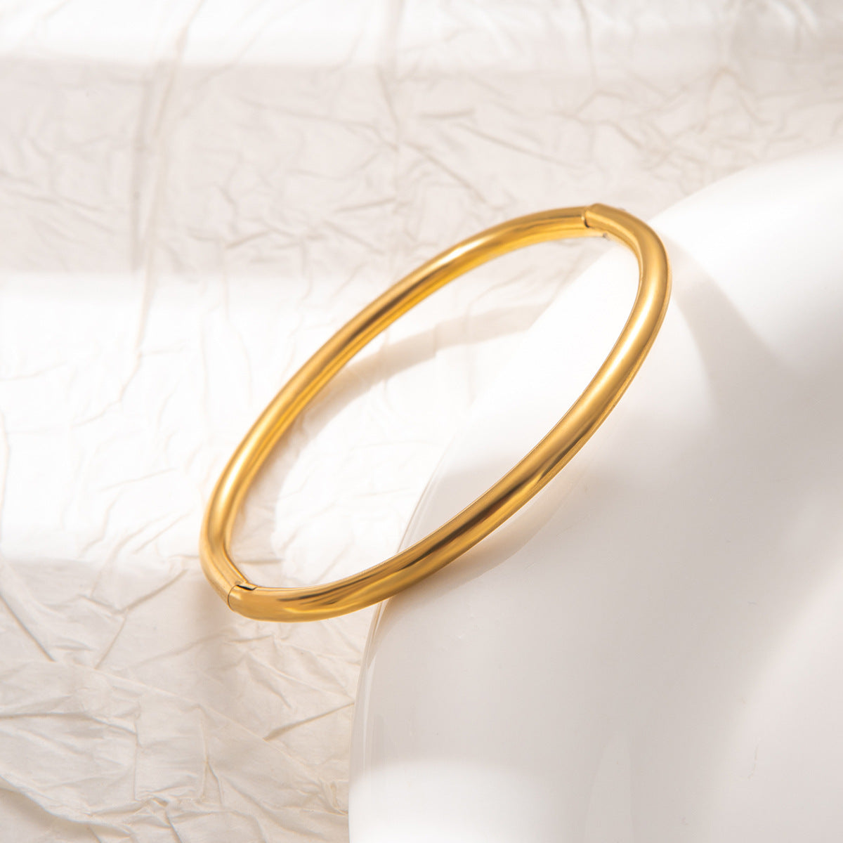 Wholesale Bamboo Design Stainless Steel Open Cuff Bracelet Fashion Jewelry Accessory Gift For Women Boutique Resale