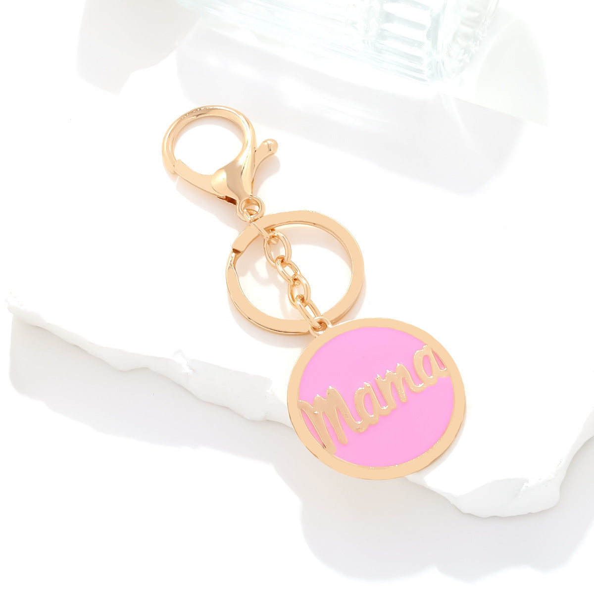 Wholesale  Long Oil Dropping Letter Mama Pendant Keychain Cute Enamel Mother' s Day Hanging Pendant