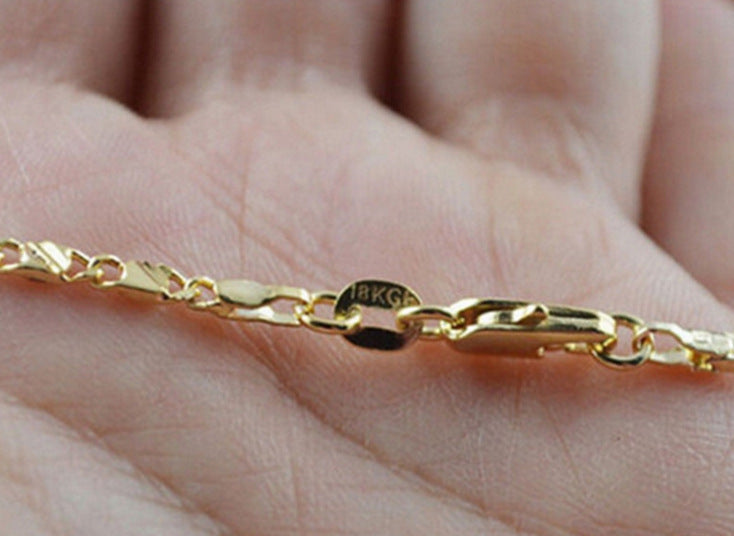 Wholesale plain gold-plated cross chain necklace for women