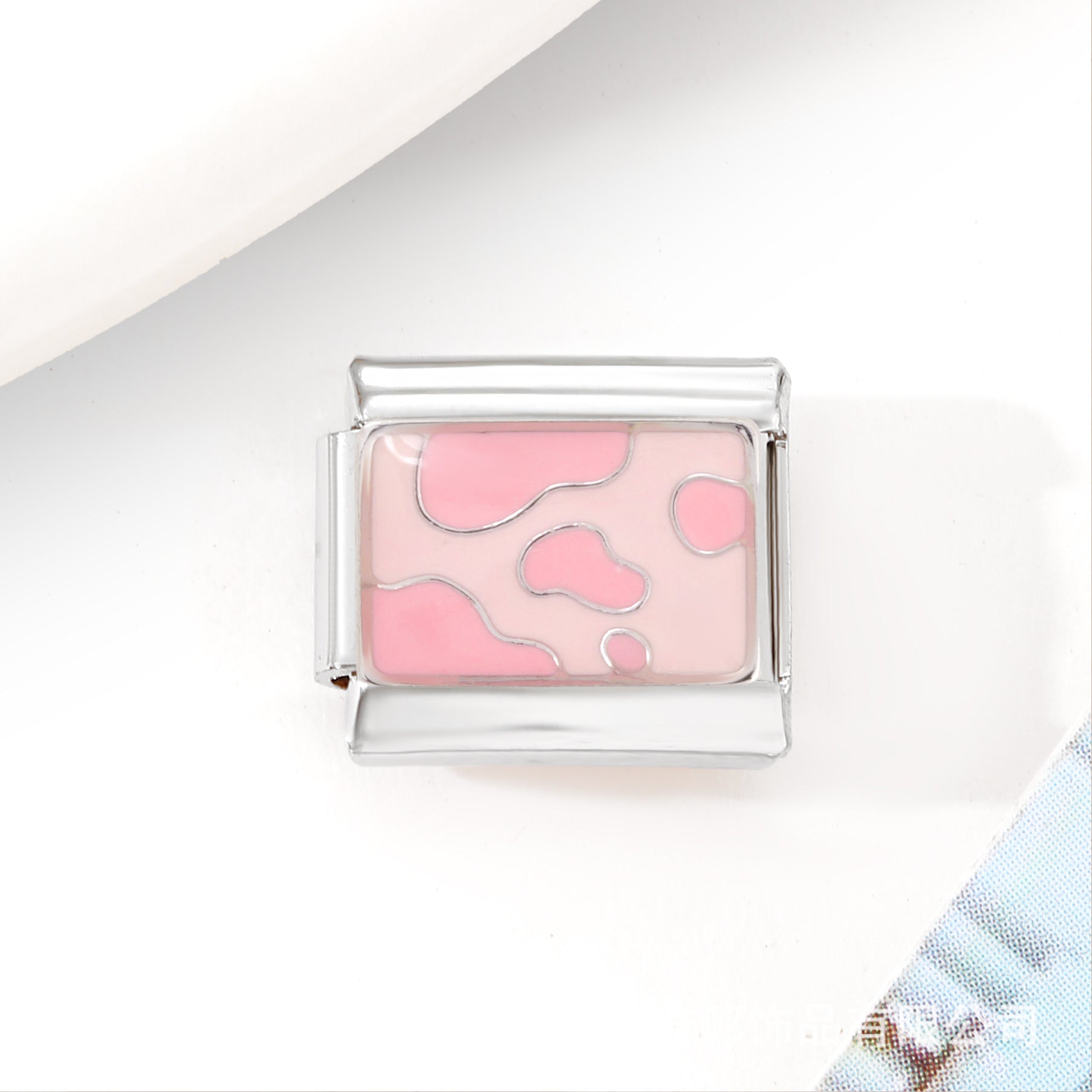 Wholesale 10pcs Italian Charm Bracelet 9mm DIY Splicing Removable Pink Series Stainless Steel Composable Bracelet