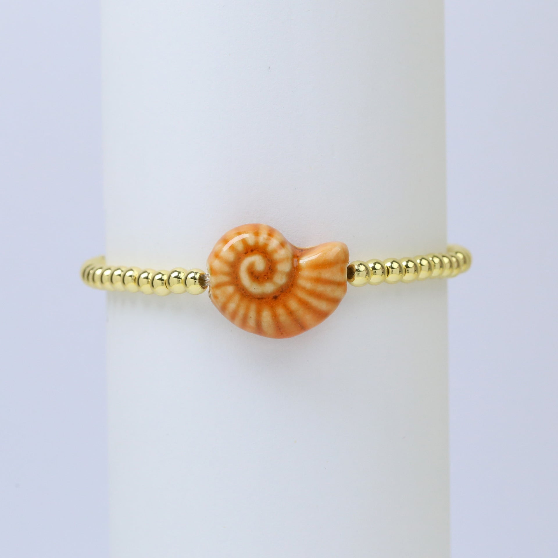 Wholesale Ocean Series Beach Style Conch Starfish Shell Fish Ceramic Glass Copper Bead Bracelet