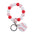 Wholesale ball printed wood chip accessories creative DIY silicone beads beaded bracelet keychain