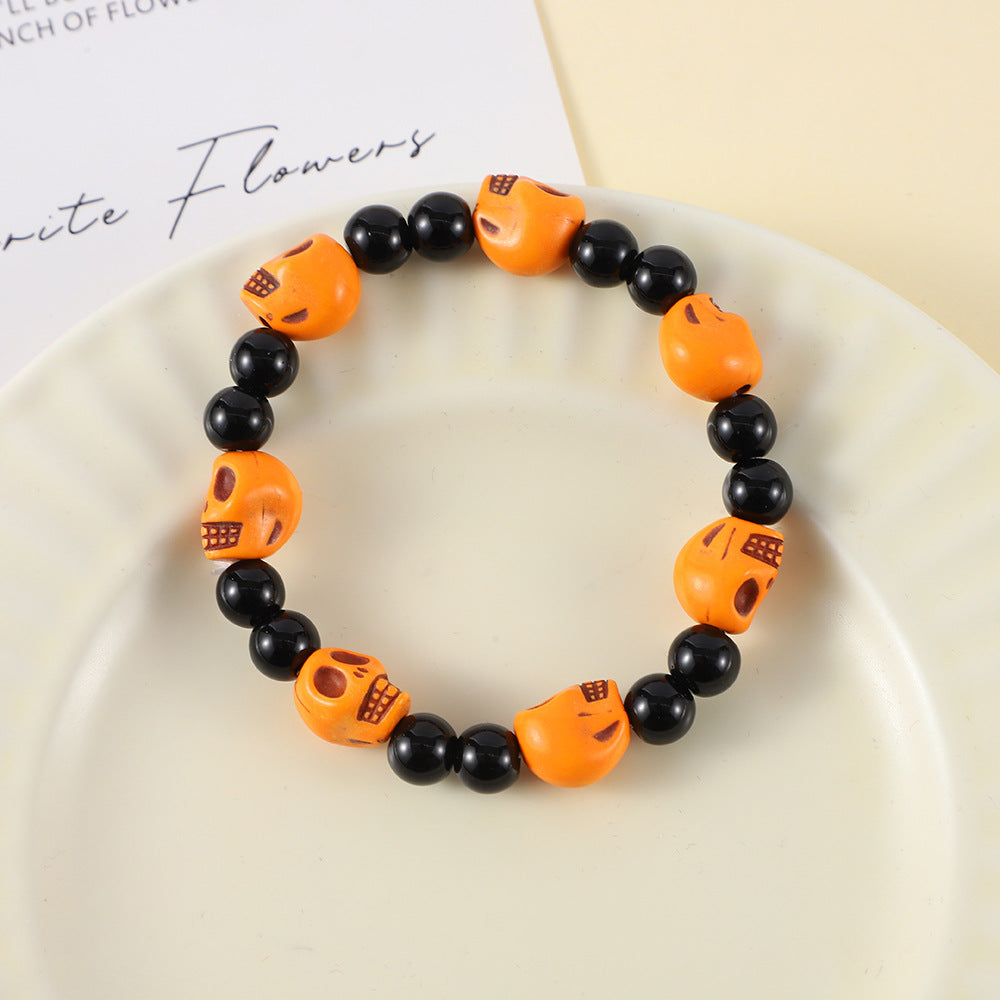 Wholesale  Beaded Bracelet Set Pumpkin Skull Retro Bracelet