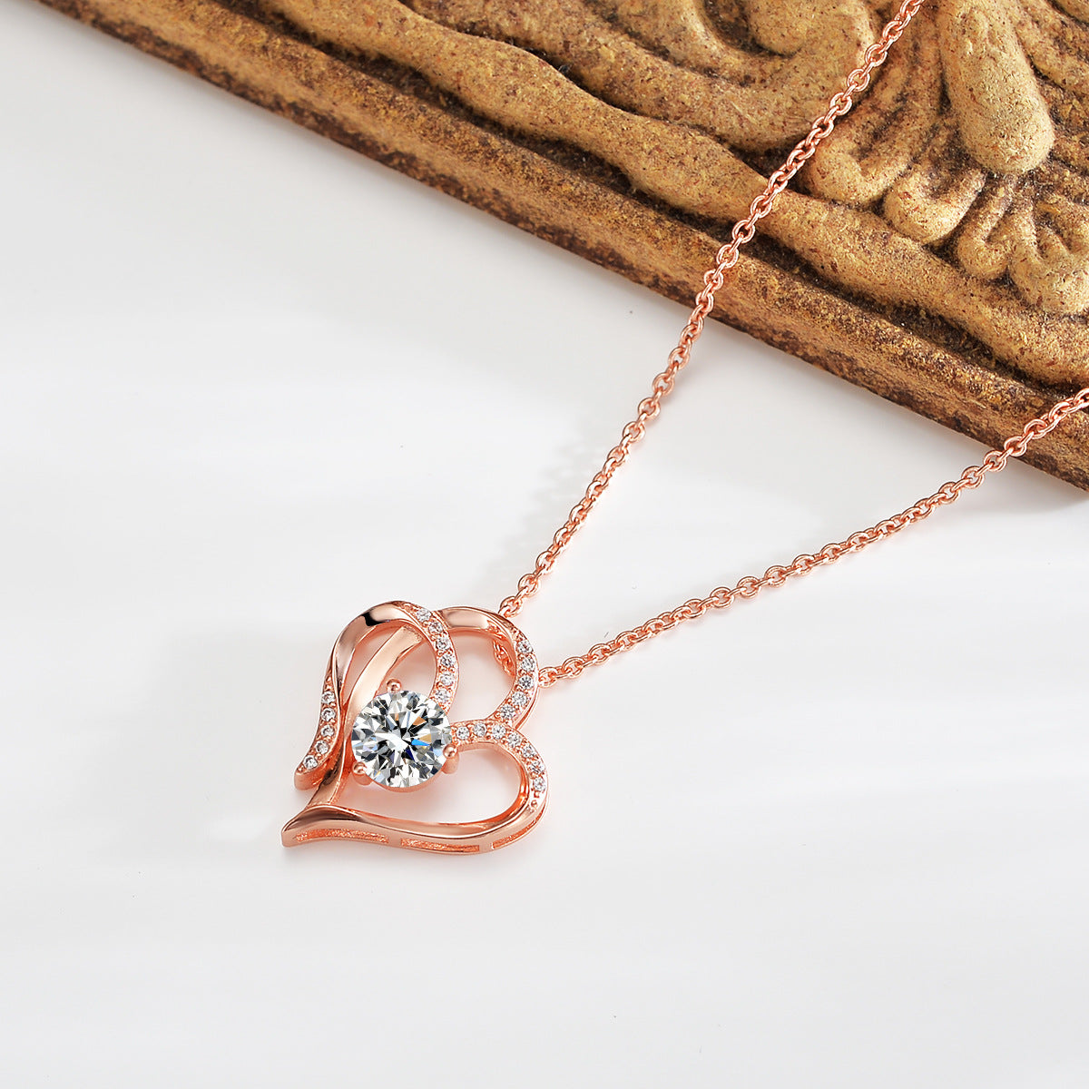 Wholesale Zirconia Heart Copper Necklace ACC-NE-YingRong002