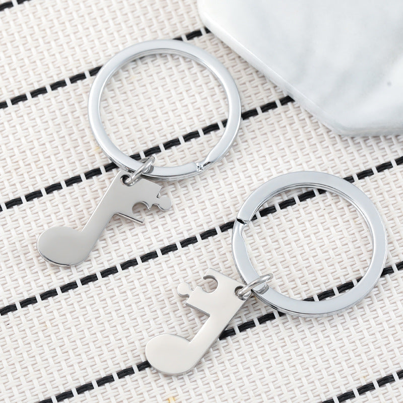 Wholesale Musical Note Stainless Steel Keychains ACC-KC-JinZhu007