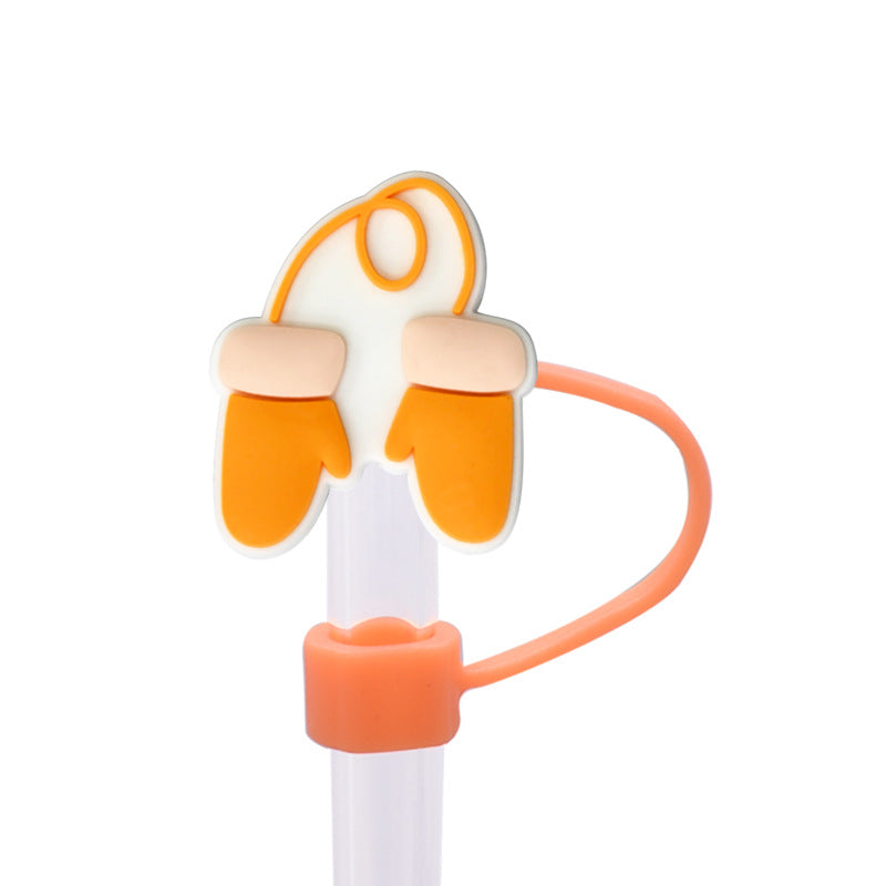 Wholesale Random 100pcs Winter Series 8/10mm PVC Soft Straw Tube Cap