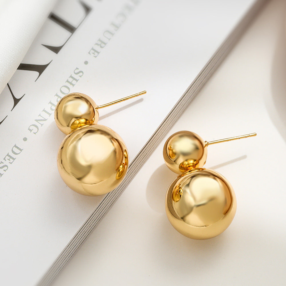 Wholesale Copper Gold Plated Geometric Earrings