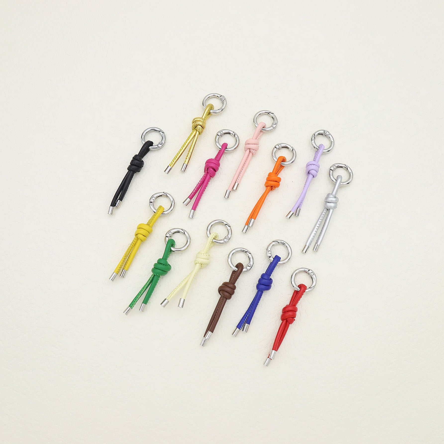 Wholesale  Pu Leather Rope Lanyard Keychains