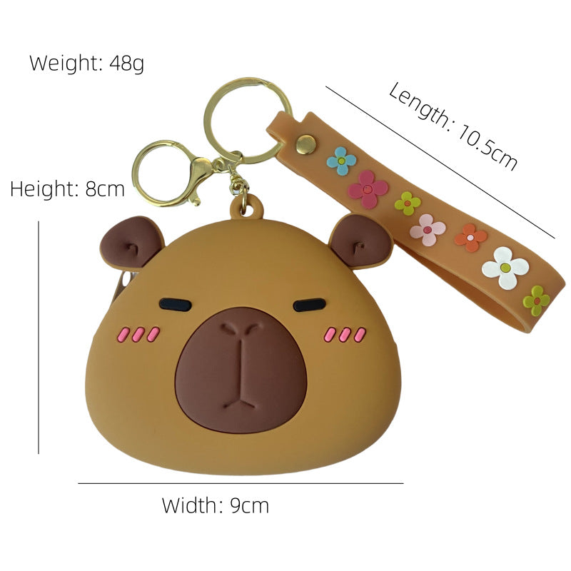 Wholesale Cute cartoon silicone wallet keychain