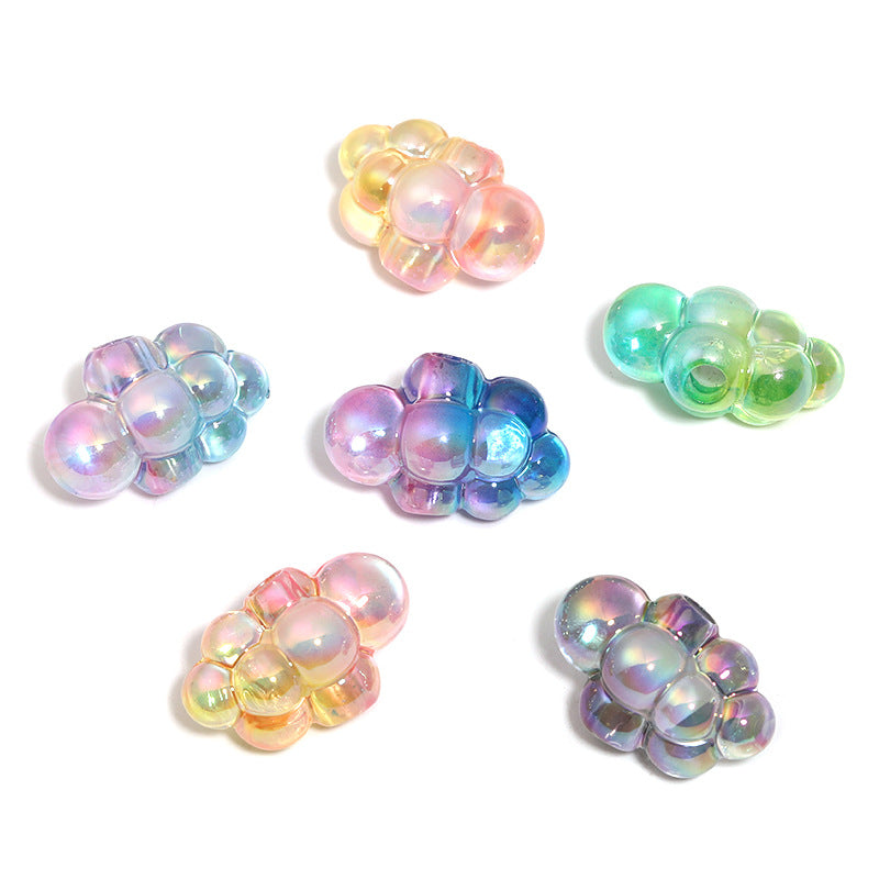 Wholesale  100pcs/pack color-transmitting gradient clouds Acrylic Beads DIY Bead Accessories