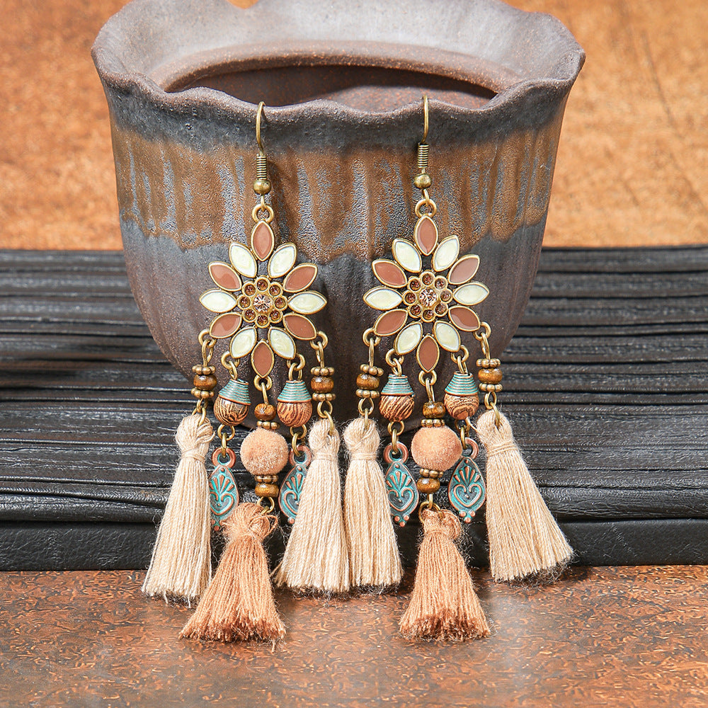 Wholesale Retro Bohemian Alloy Geometric Earrings for Everyday Wear
