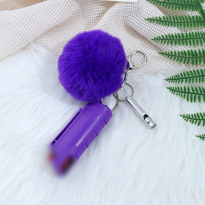 Wholesale Fur Ball Whistle Keychain Set Pom Pom ACC-KC-ZhiYa016
