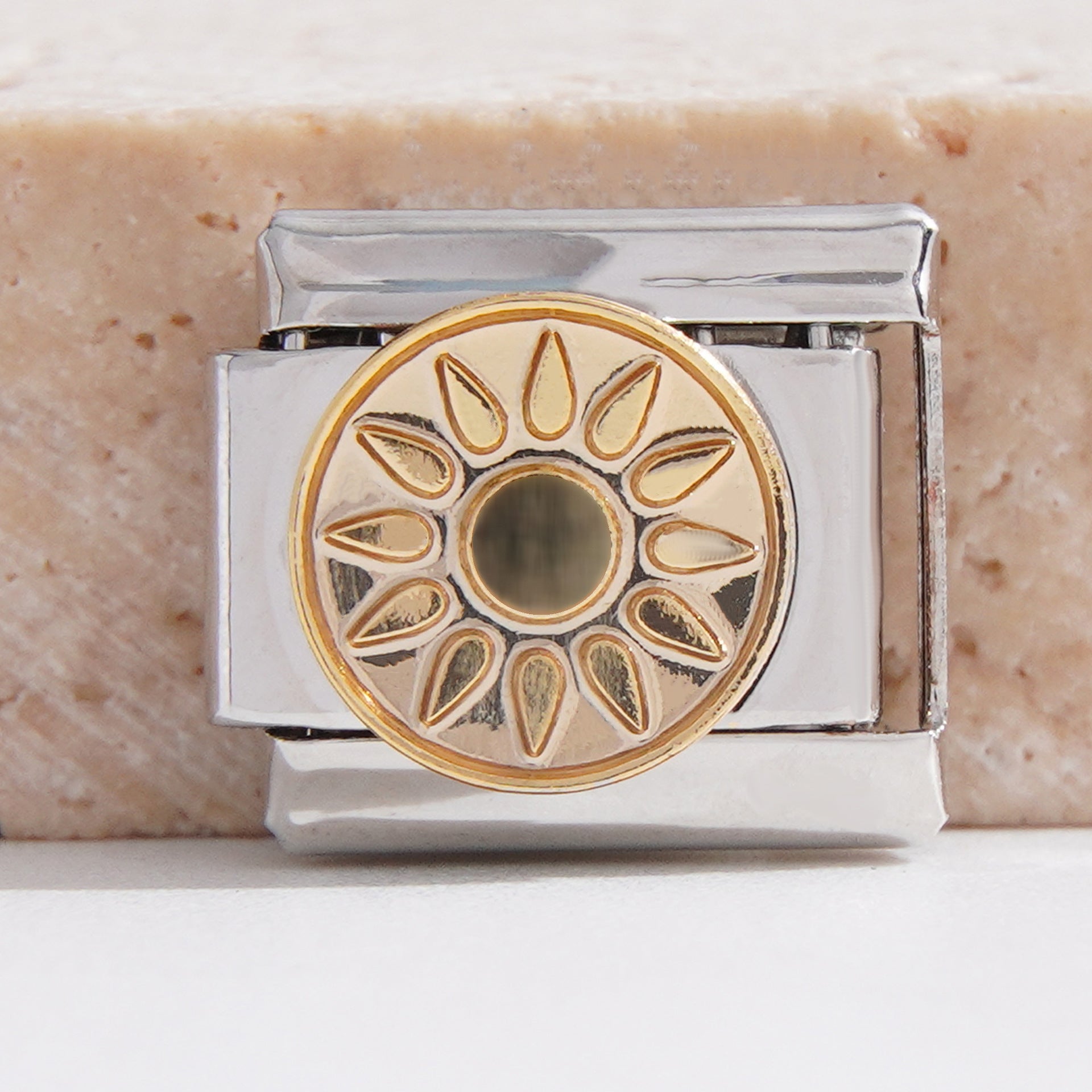Wholesale  9mm Italian Charm Starter Bracelets DIY square Single Section Creative Stainless Steel Composable Bracelet