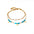 Wholesale  retro blue turquoise titanium steel bracelet light luxury natural stone jewelry