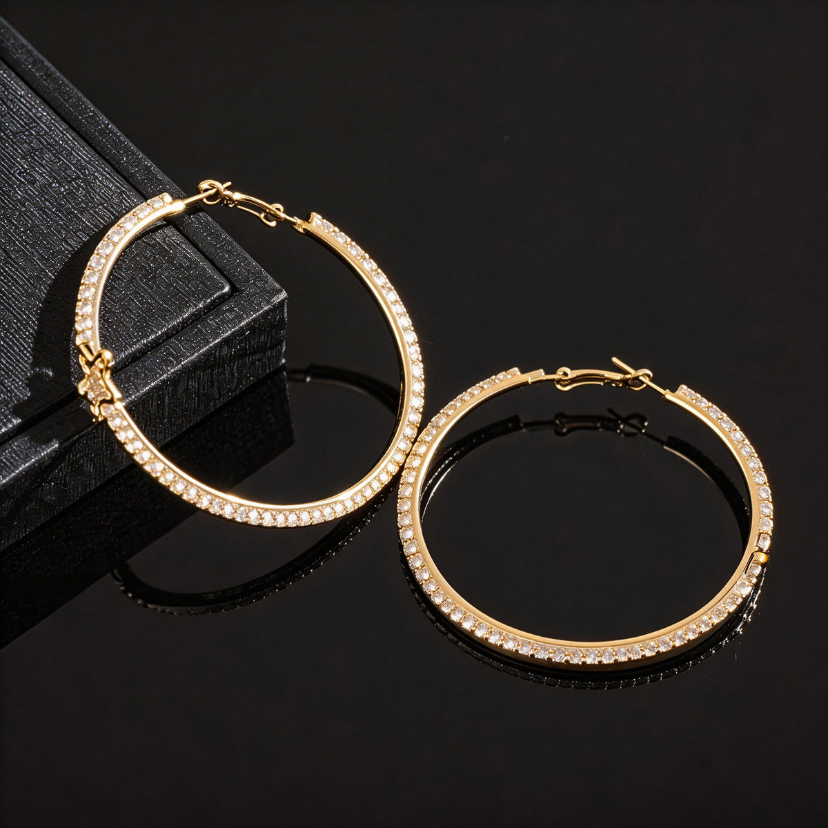 Wholesale European American Light Luxury Diamond Star Earrings for Women - Boutique Resale