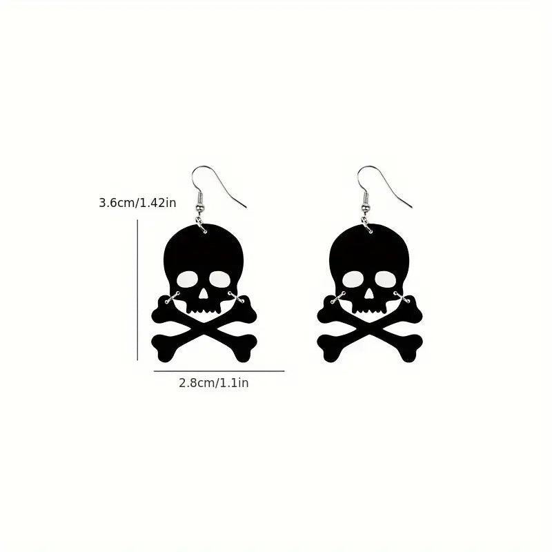 Wholesale Halloween Skull Acrylic Earrings ACC-ES-AnDao024
