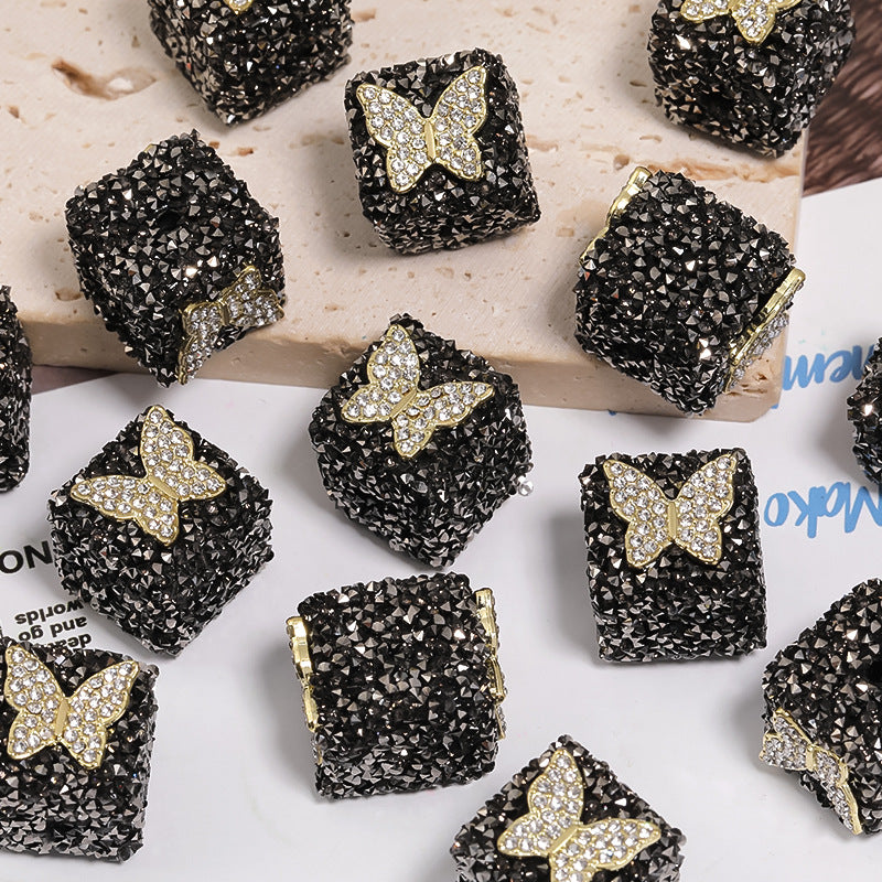 Wholesale of 5pcs Water Diamond Sugar Beads Butterfly Five Pointed Star Square Diamond Ball Beads ACC-BDS-BLG009