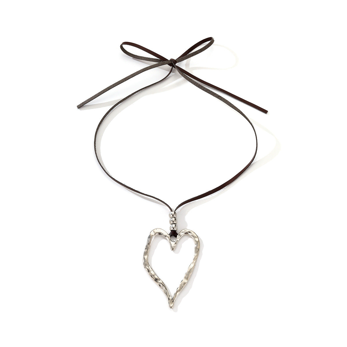 Wholesale Valentine's Day necklace retro cowboy style irregular heart strap necklace