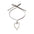 Wholesale Valentine's Day necklace retro cowboy style irregular heart strap necklace
