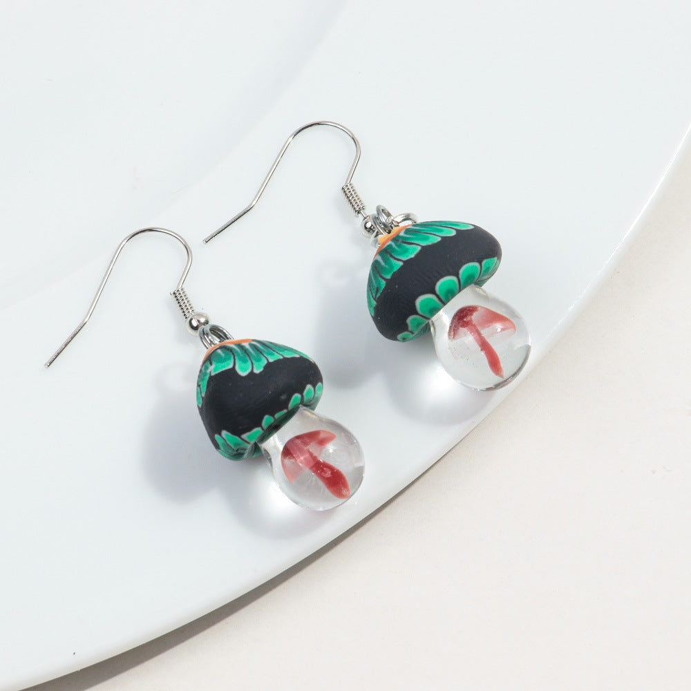 Wholesale Personalized Pastoral Style Soft  Mushroom Earrings