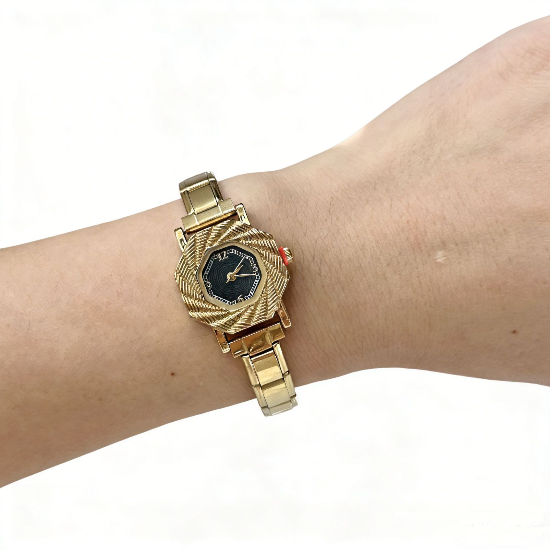 Wholesale Stainless Steel Quartz Watch with Tassel,  Bagua Octagonal Design,  Fashionable Women' s Wristwatch,  Boutique Gift