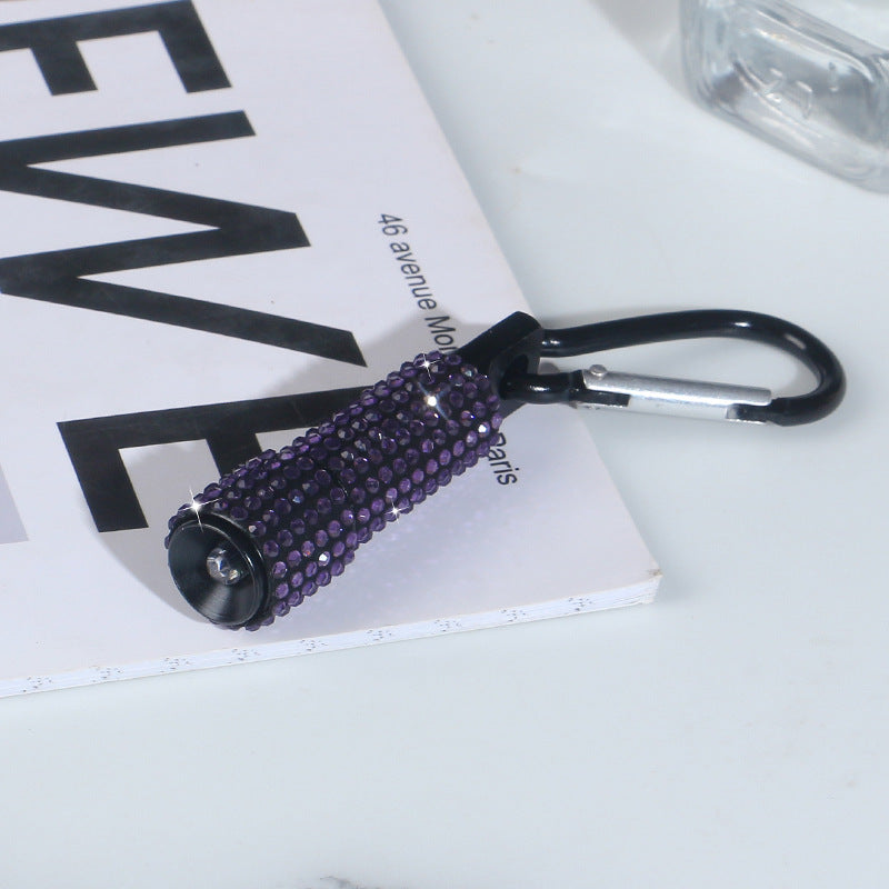 Wholesale Diamond Mini Flashlight Keychain ACC-KC-RuiJie008