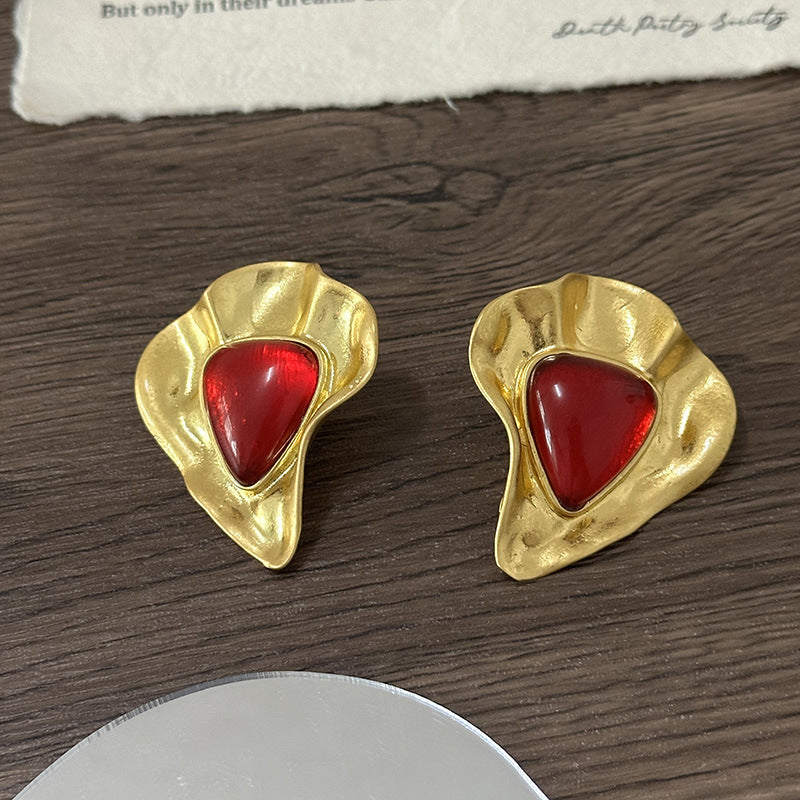 Wholesale  Geometric Shape Gem Pendant Earrings