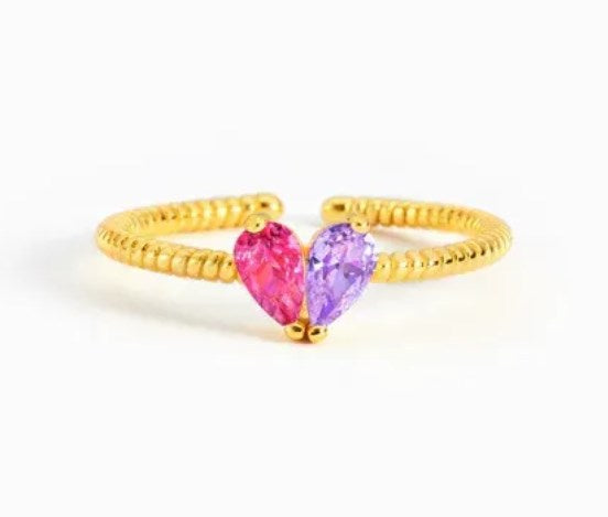 Wholesale  Geometric Heart-Shaped Diamond Ring