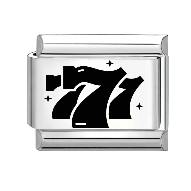 Wholesale  Italian Charm Bracelet 9mm DIY Splicing Removable Black and White Series Stainless Steel Composable Bracelet