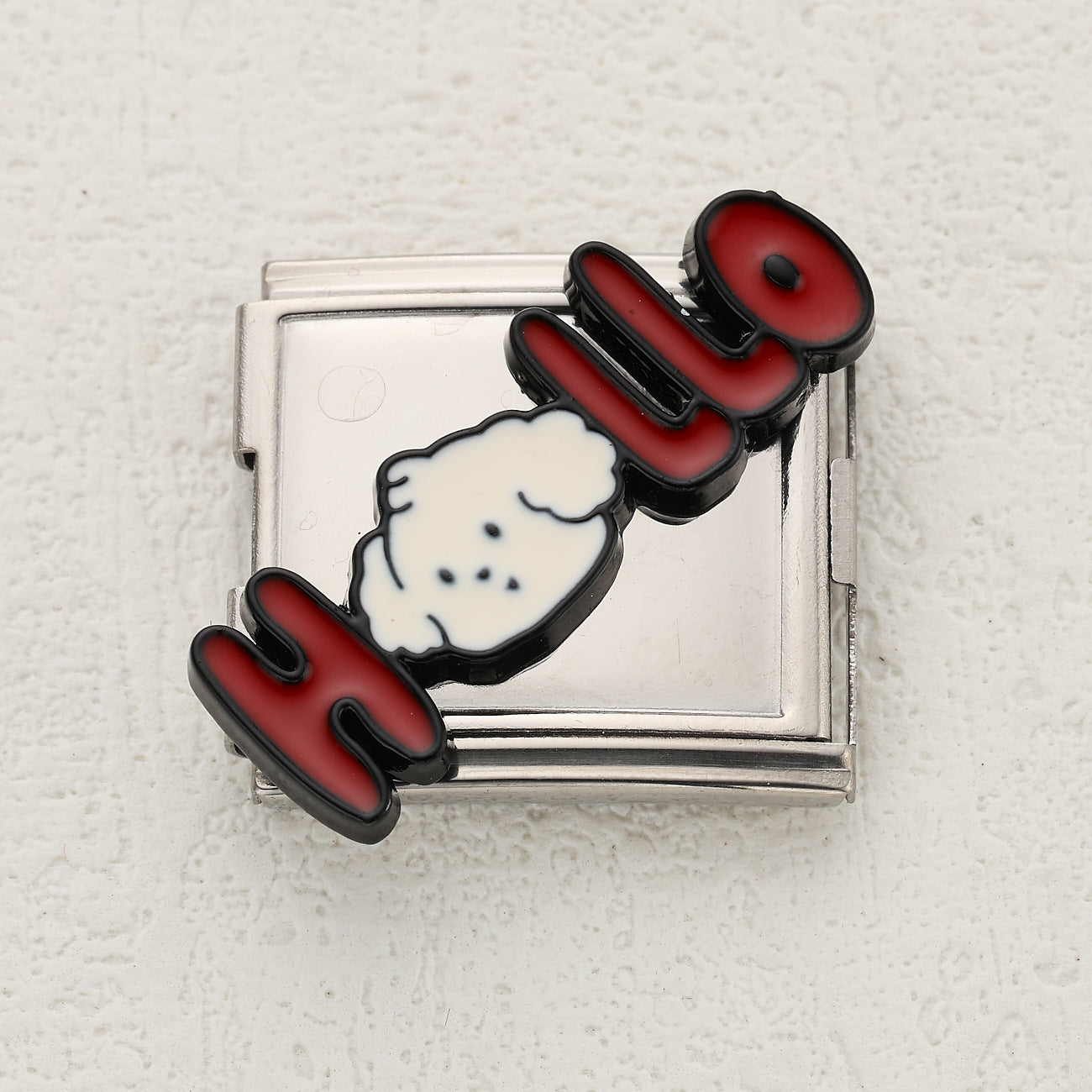 Wholesale Italian Charm Bracelet 20mm DIY Splicing Cute Cartoon Letters Stainless Steel Composable Bracelet