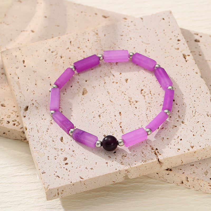 Wholesale  Crystal White Moonlight Amethyst Bracelet
