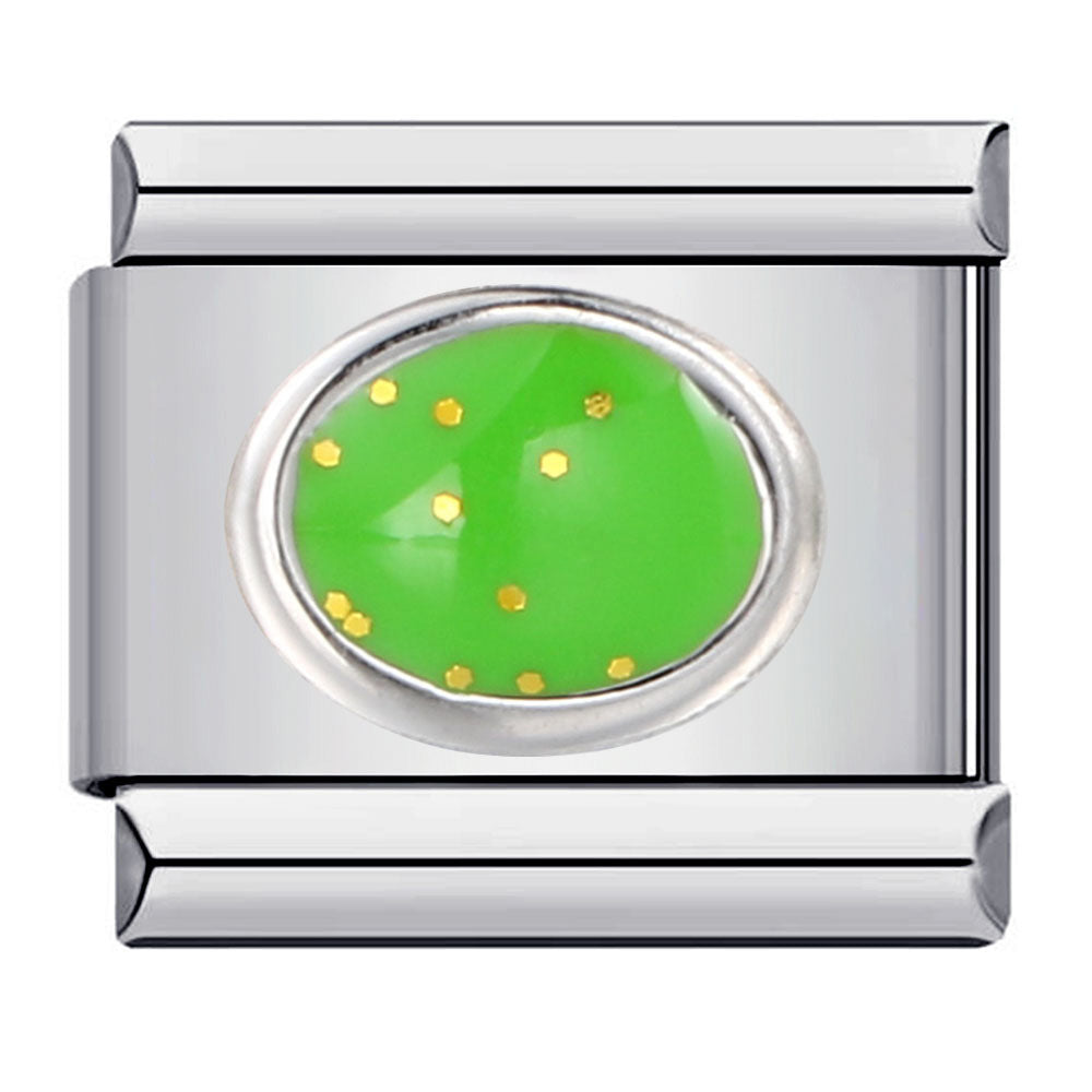 Wholesale Italian Charm Bracelet 9mm DIY Splicing Removable Large Oval Color Stone Stainless Steel Composable Bracelet