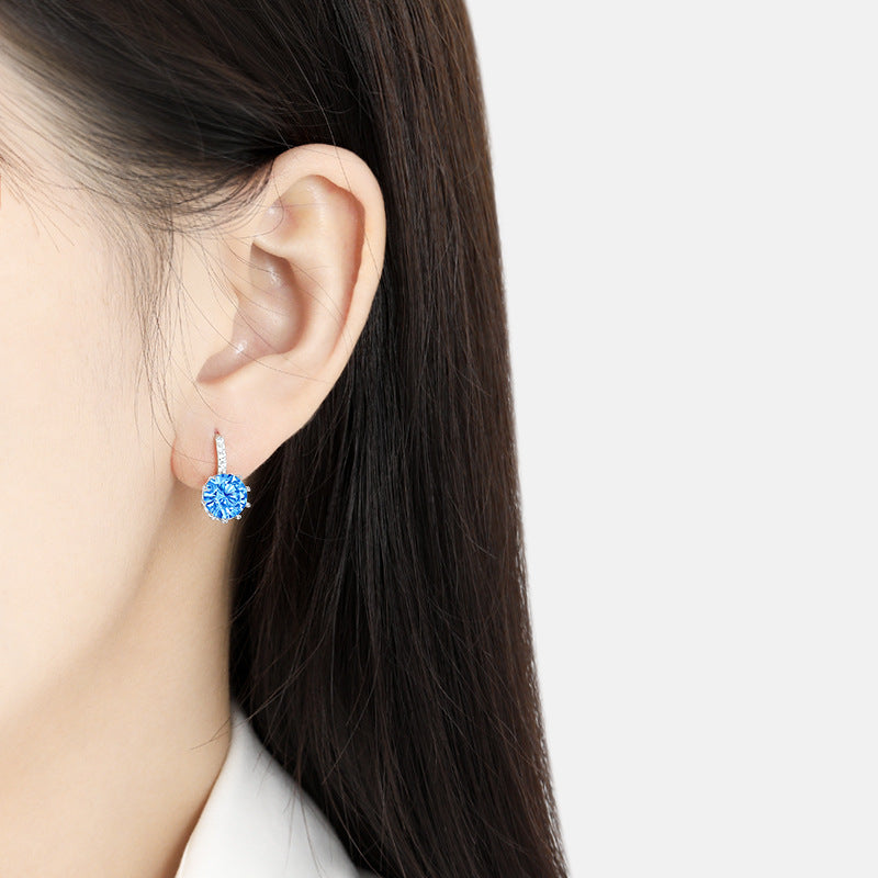 Wholesale Colored Zirconia Copper Earrings ACC-ES-YingRong003