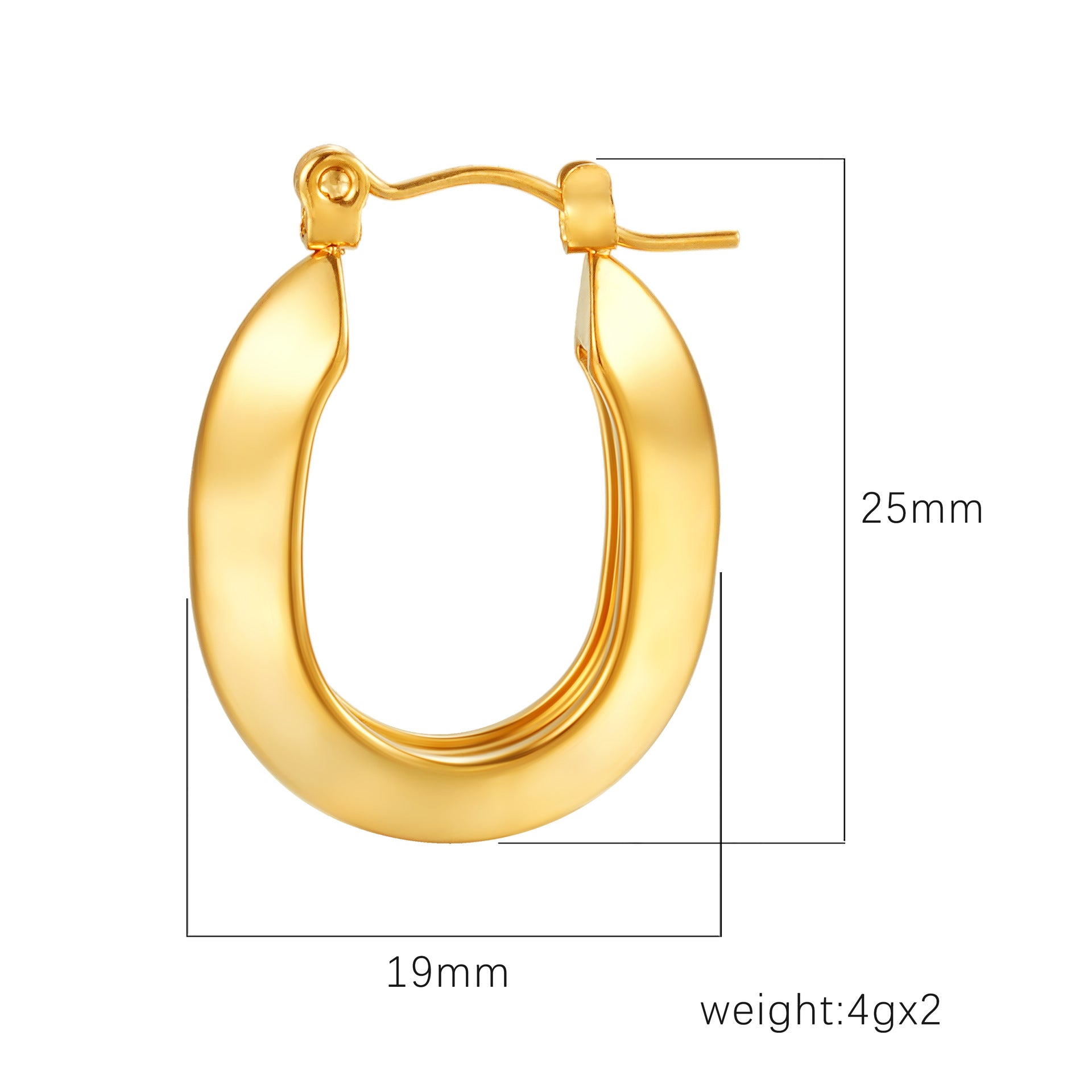 Boucles d'oreilles en acier en gros titane bijoux