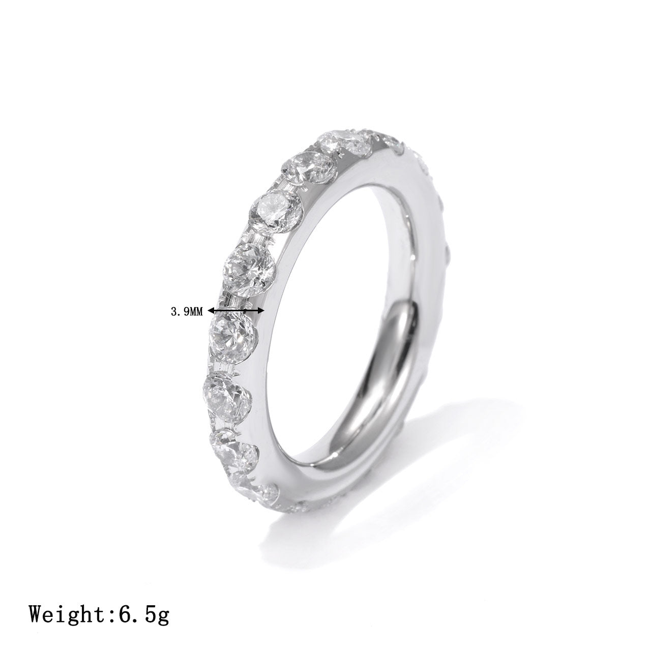 Wholesale Rhinestone Titanium Steel Ring