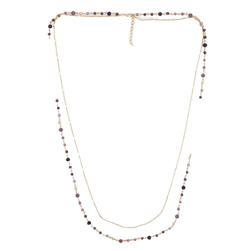 Wholesale  Glass Beads Long Personality Women's Necklace