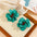 Wholesale resin hand painted petals earrings