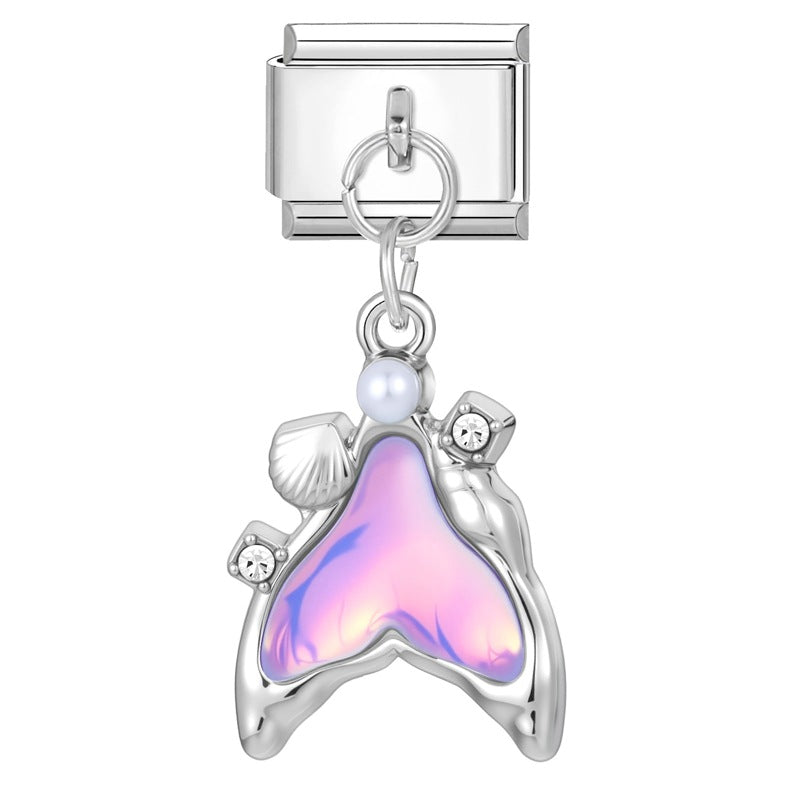 Wholesale Italian Charm Bracelet 9mm DIY Splicing Colorful Silver Pendant Stainless Steel Composable Bracelet