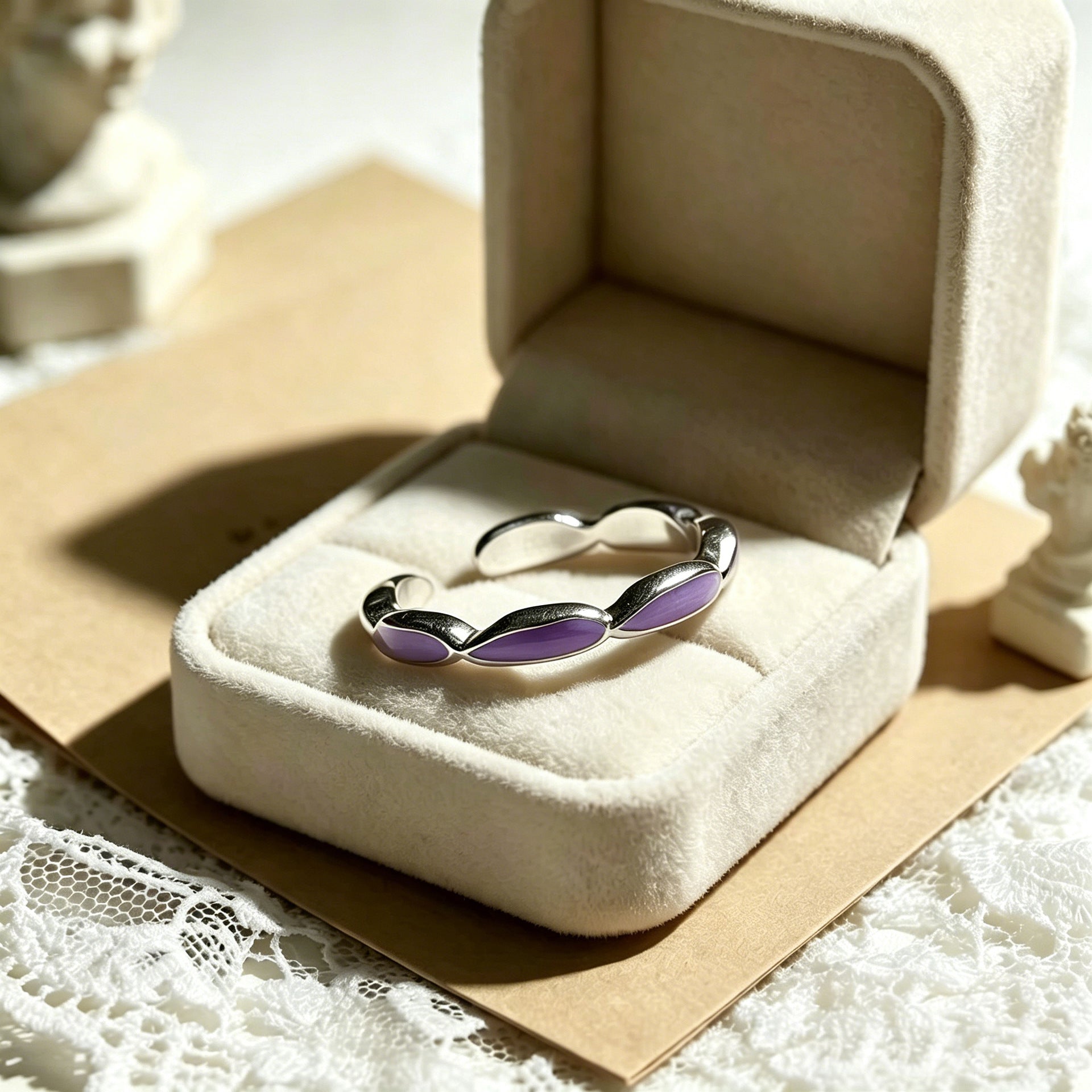 Wholesale Niche High-End Alloy Ring with a Unique Style,  Open Design,  Seven-Bead Ring,  Trendy Ring,  Tiktok Hot Item,  Enamel